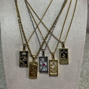 NEW Stainless Steel Tarot Card Pendant and Chain